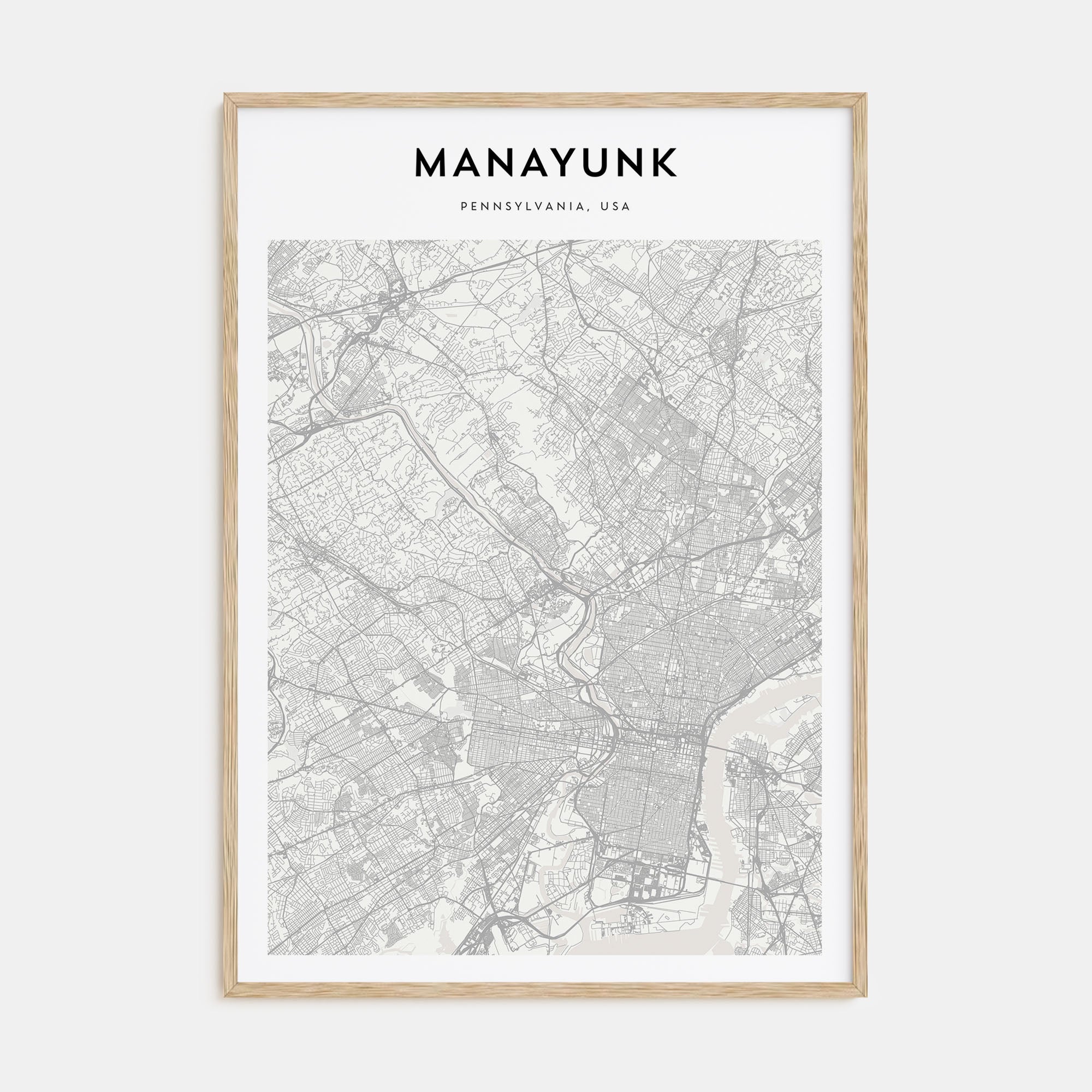 Manayunk Map Portrait Poster