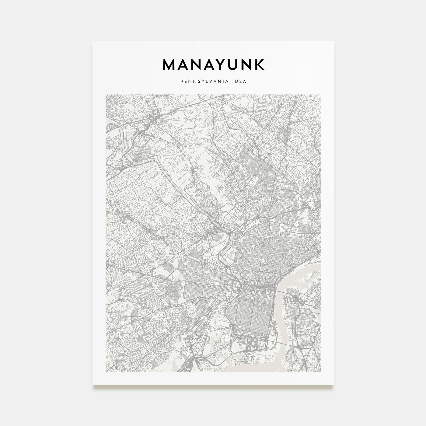 Manayunk Map Portrait Poster