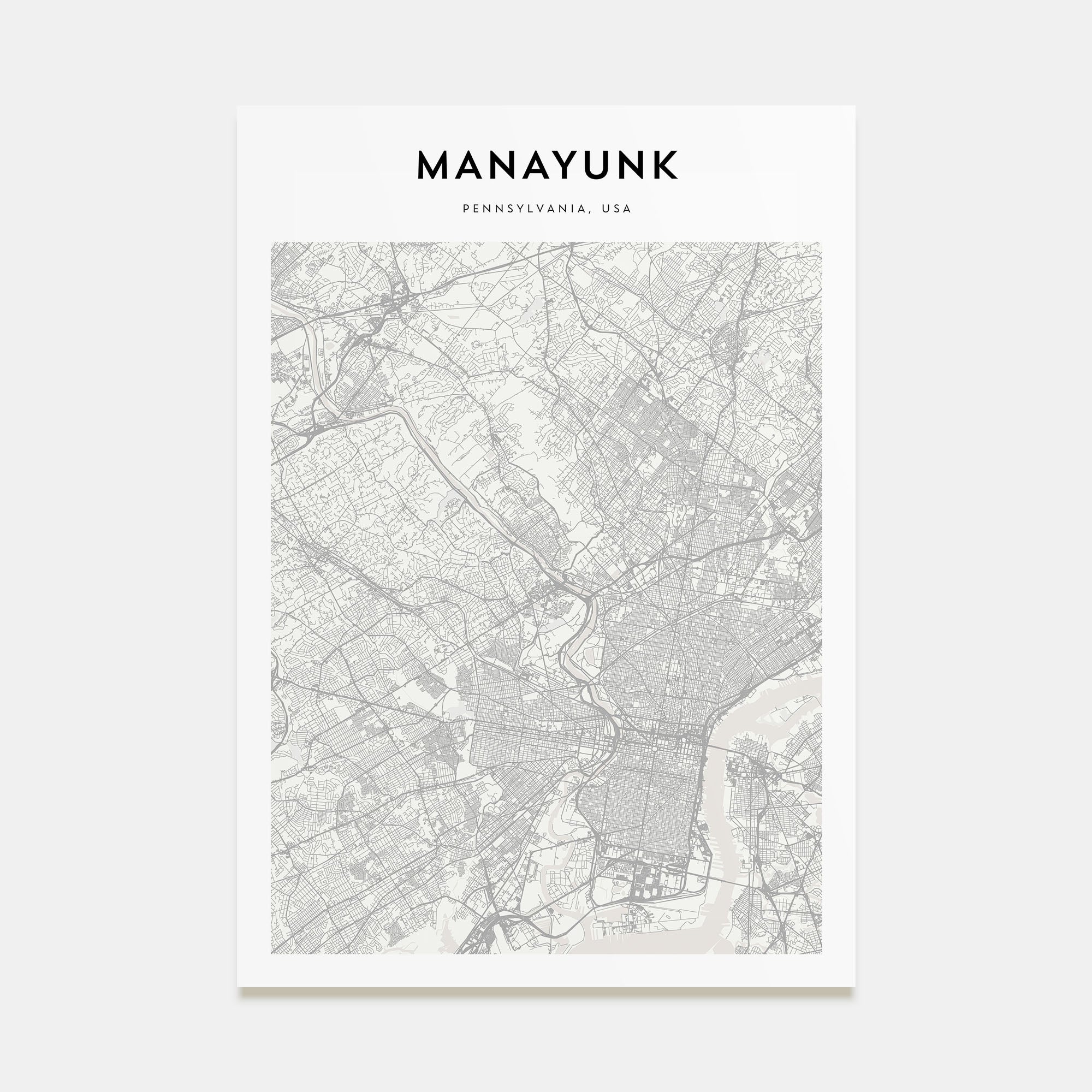 Manayunk Map Portrait Poster