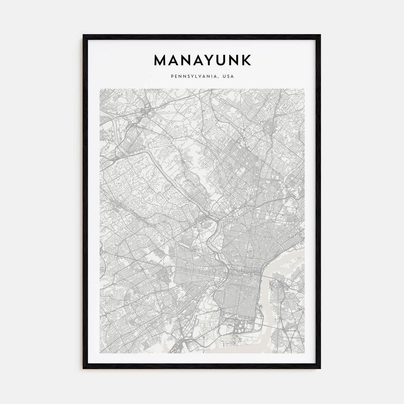 Manayunk Map Portrait Poster
