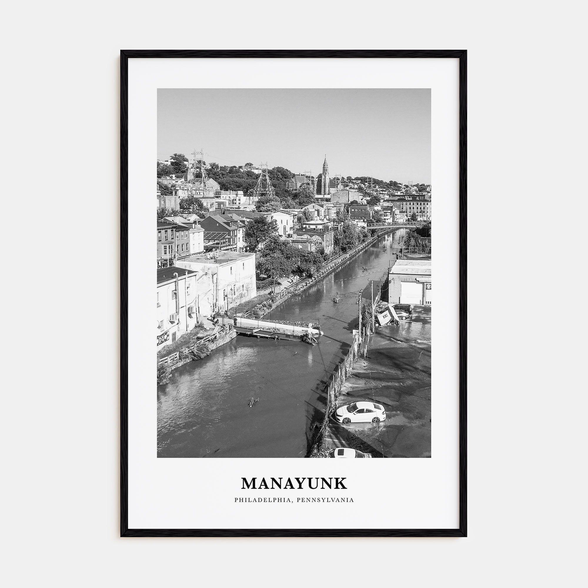 Manayunk Portrait B&W Poster