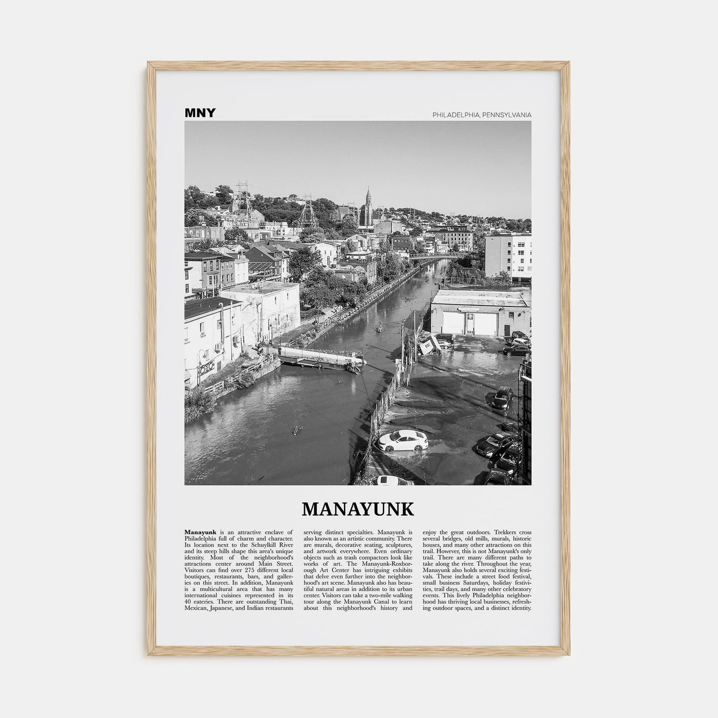 Manayunk Travel B&W Poster