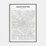 Manchester, England Map Portrait Poster