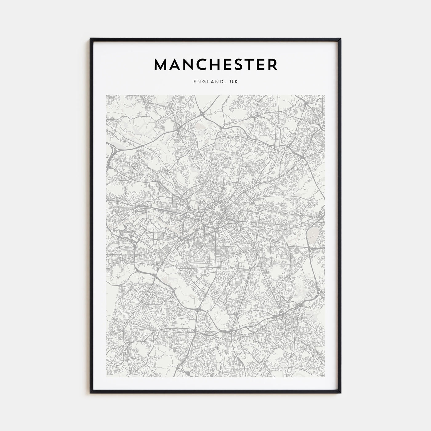 Manchester, England Map Portrait Poster
