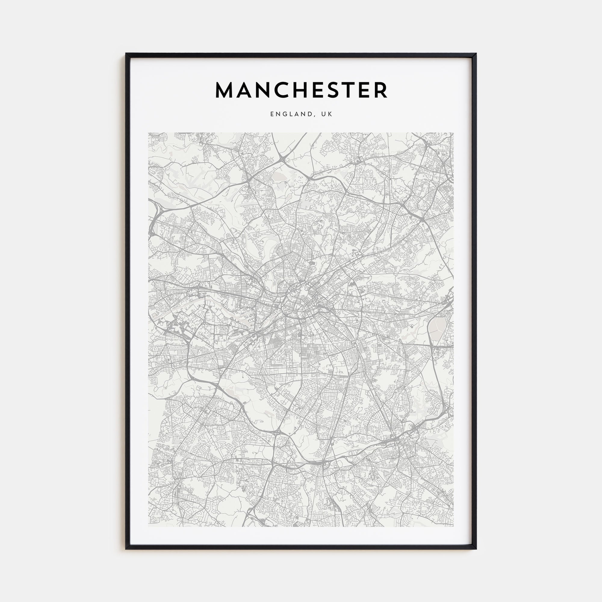 Manchester, England Map Portrait Poster