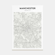 Manchester, England Map Portrait Poster