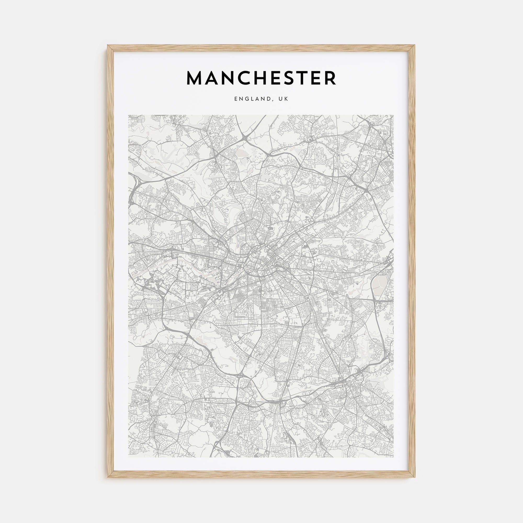 Manchester, England Map Portrait Poster