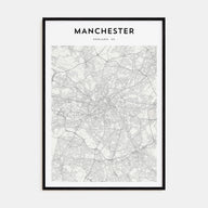 Manchester, England Map Portrait Poster