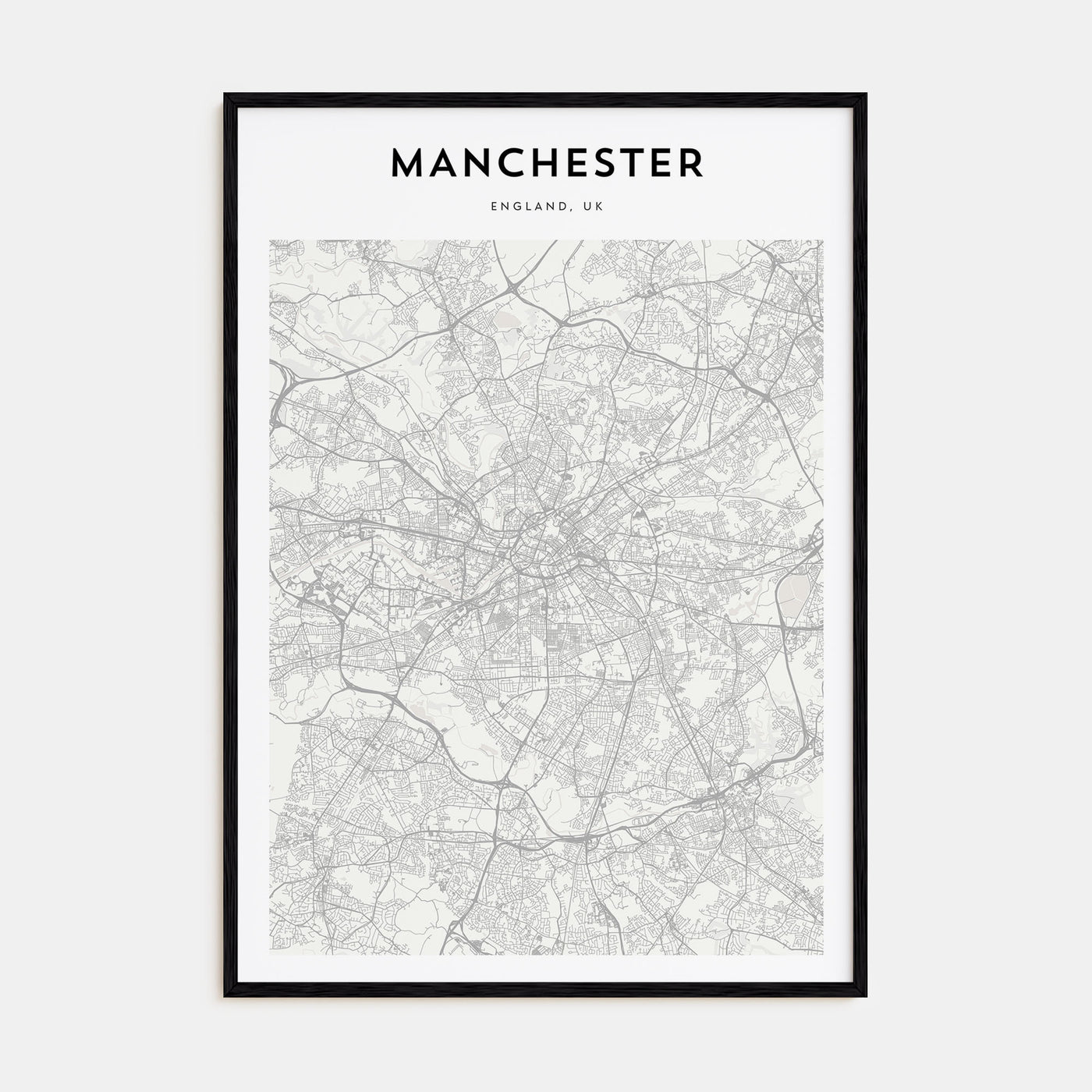 Manchester, England Map Portrait Poster