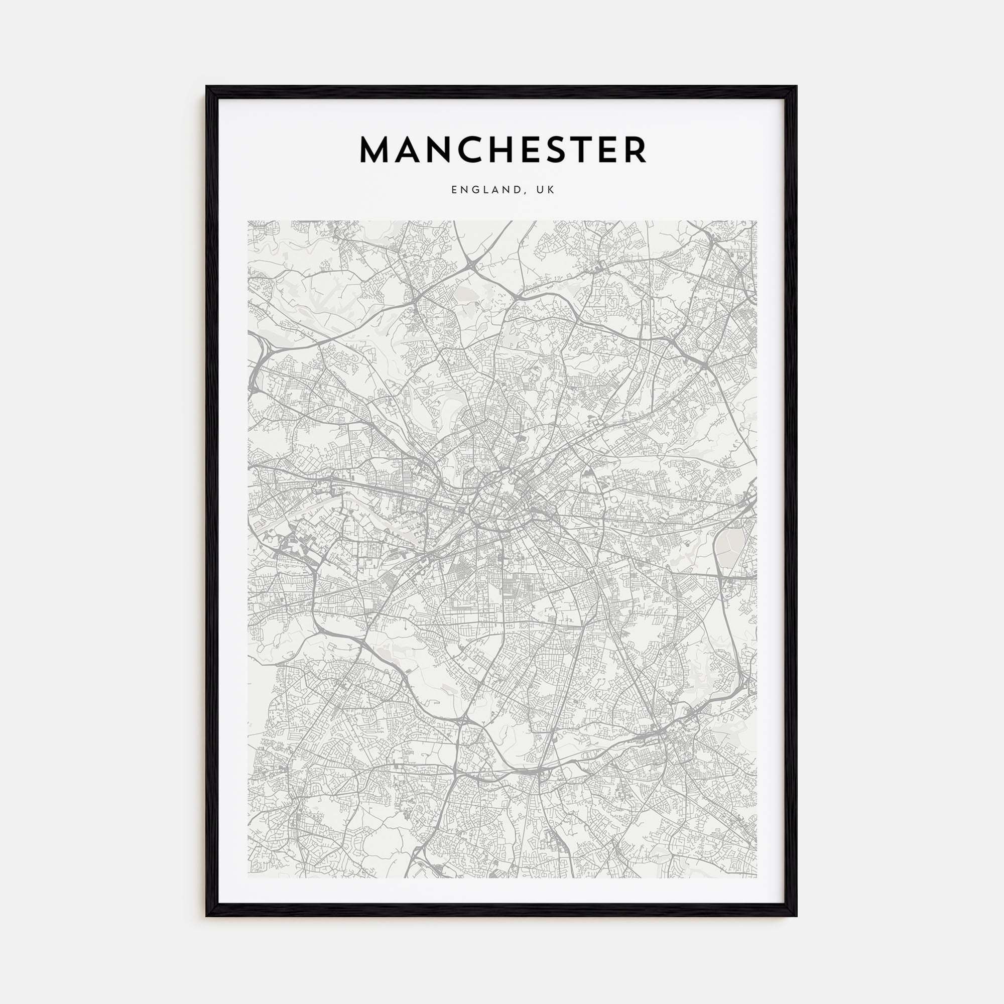 Manchester, England Map Portrait Poster