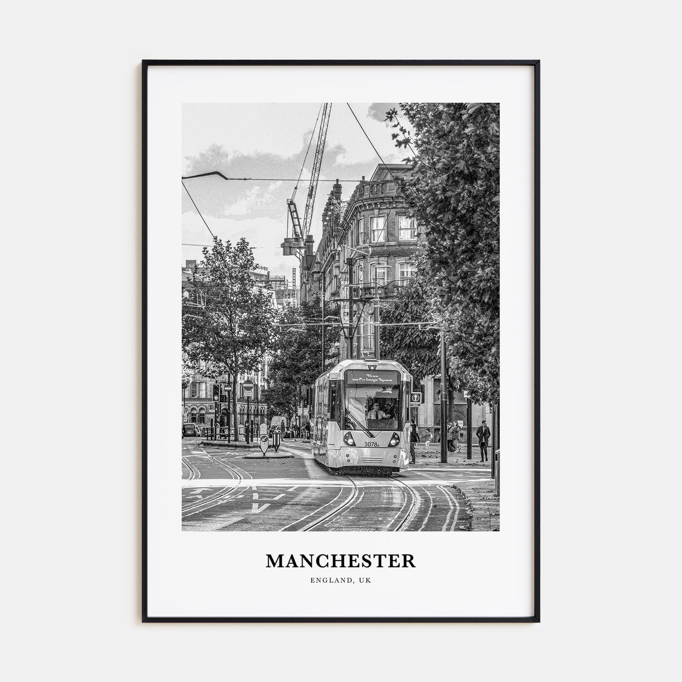 Manchester, England Portrait B&W No 1 Poster