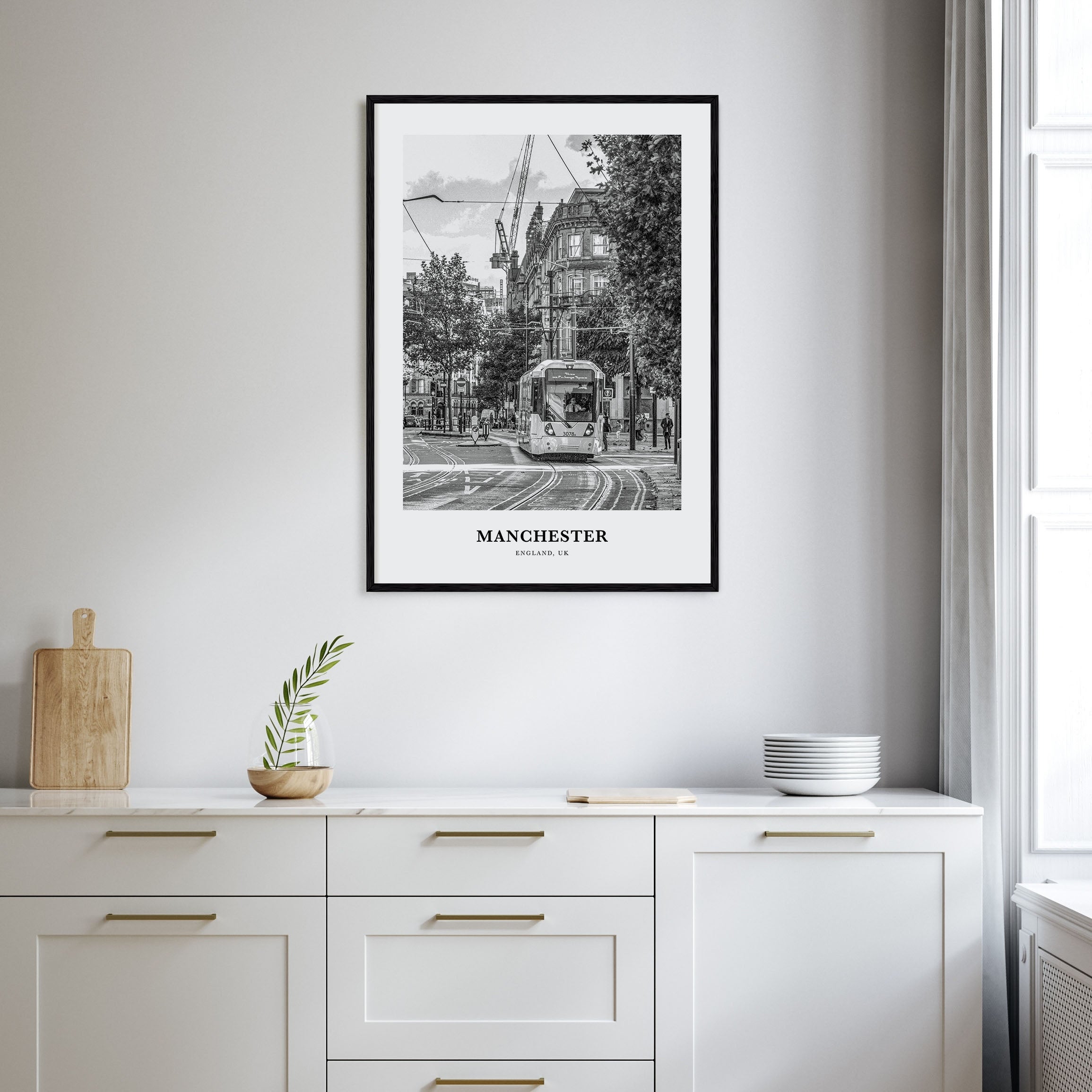 Manchester, England Portrait B&W No 1 Poster