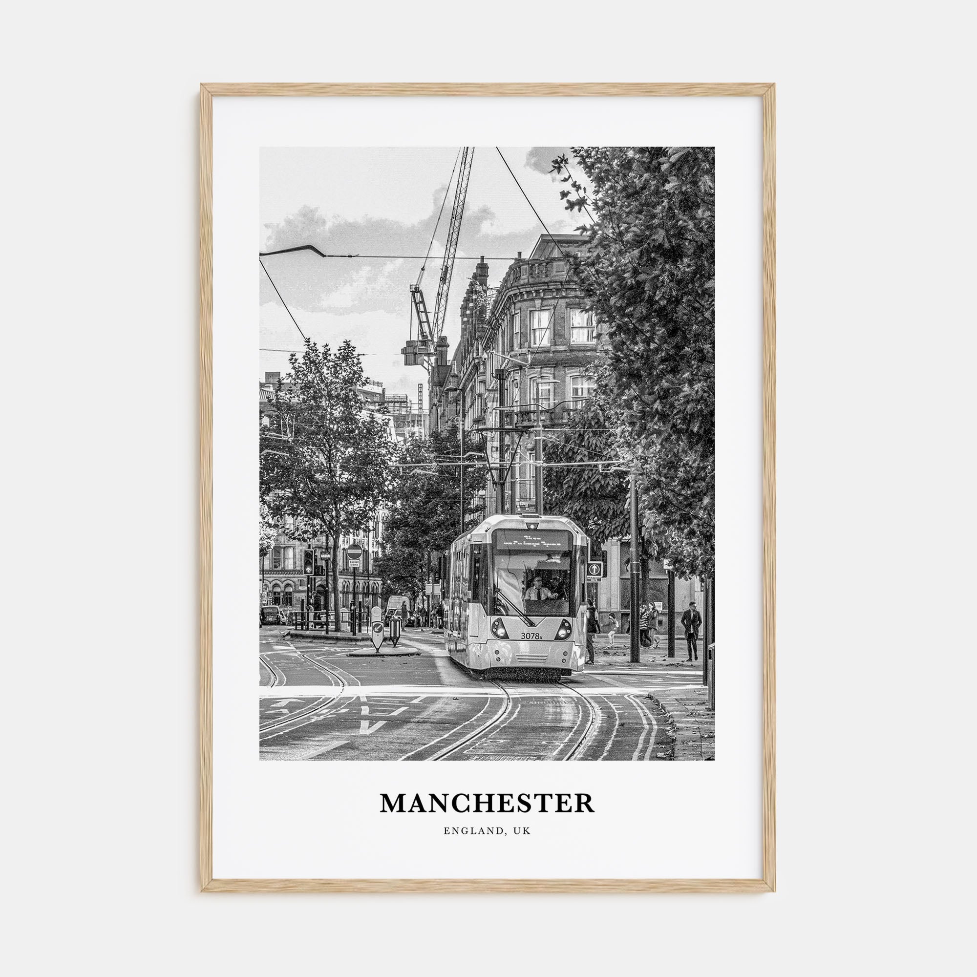 Manchester, England Portrait B&W No 1 Poster