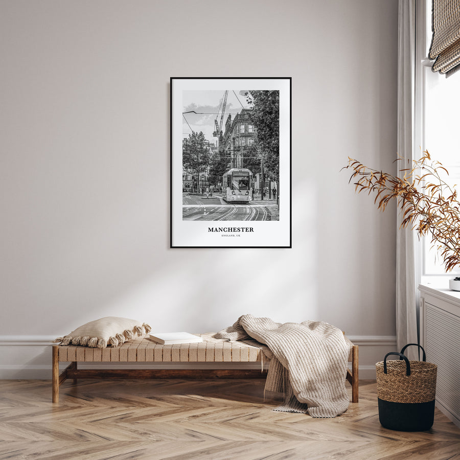 Manchester, England Portrait B&W No 1 Poster