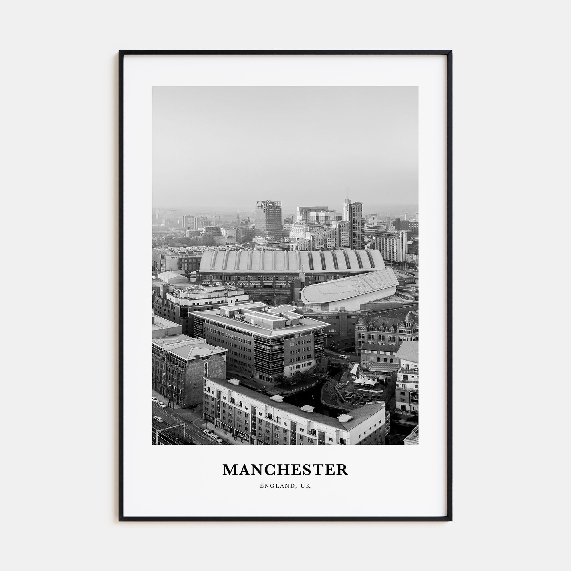 Manchester, England Portrait B&W No 2 Poster