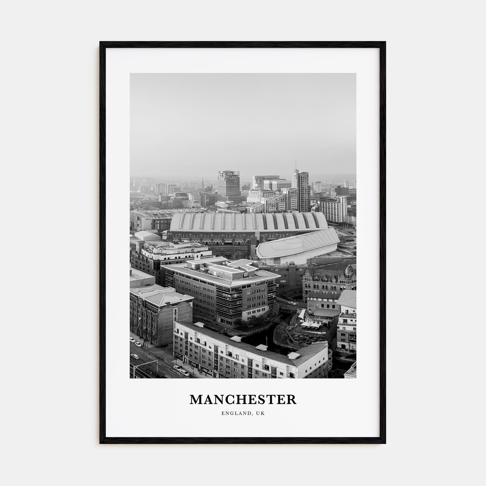 Manchester, England Portrait B&W No 2 Poster