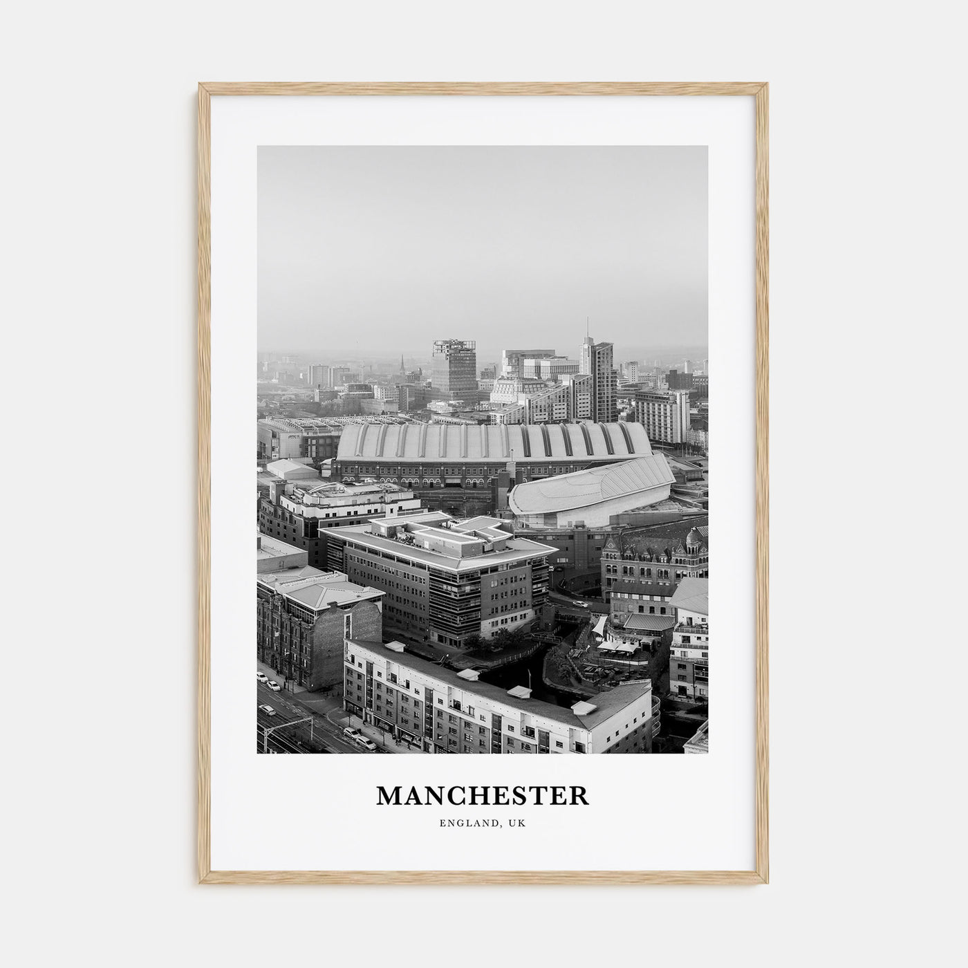 Manchester, England Portrait B&W No 2 Poster