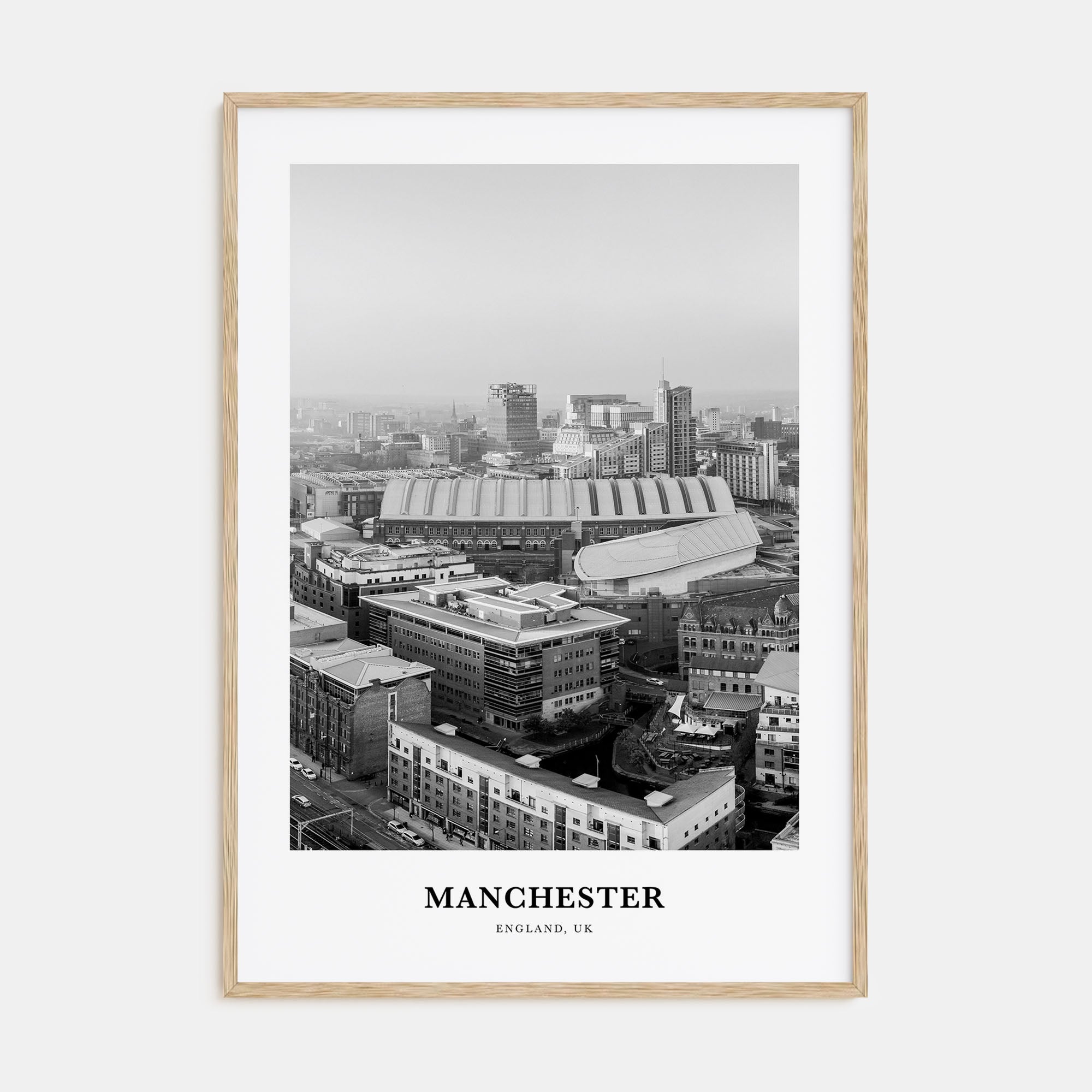 Manchester, England Portrait B&W No 2 Poster