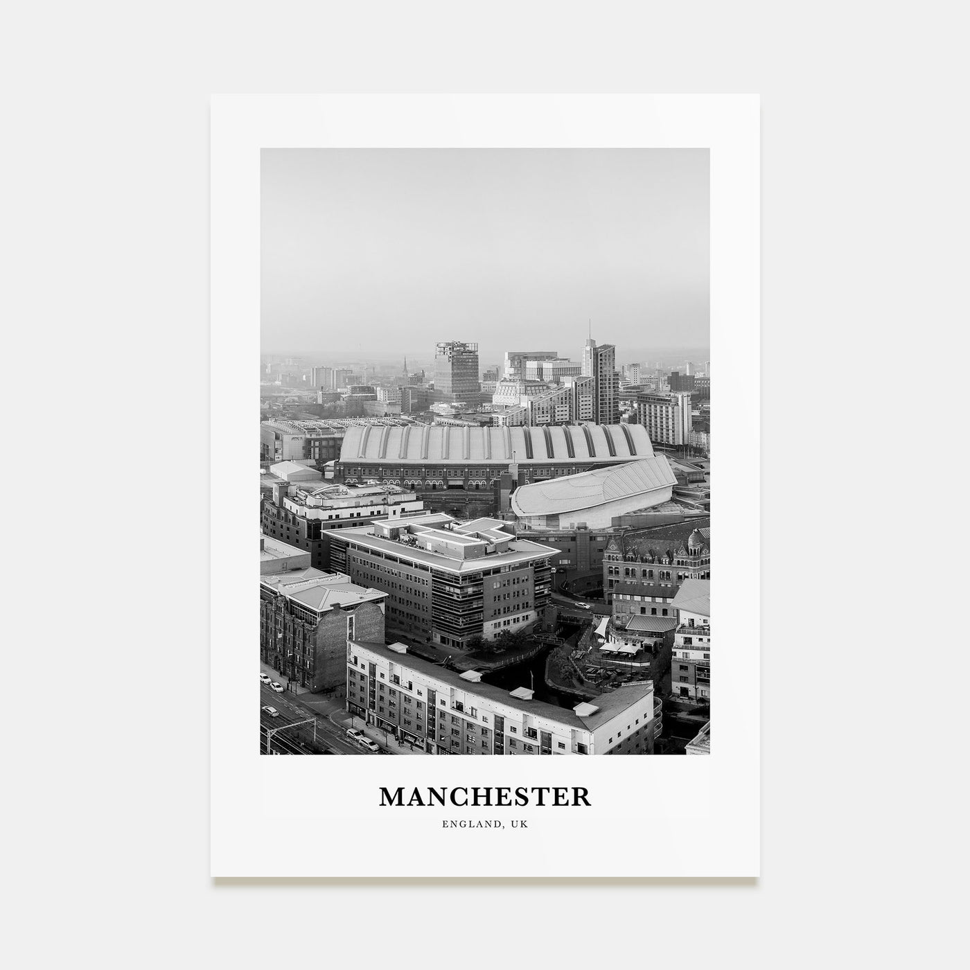 Manchester, England Portrait B&W No 2 Poster