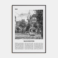 Manchester, England Travel B&W No 1 Poster