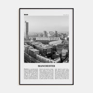Manchester, England Travel B&W No 2 Poster