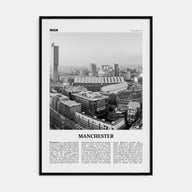 Manchester, England Travel B&W No 2 Poster