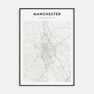 Manchester, New Hampshire Map Portrait Poster