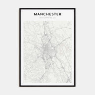 Manchester, New Hampshire Map Portrait Poster