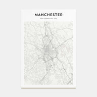 Manchester, New Hampshire Map Portrait Poster