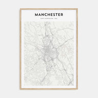 Manchester, New Hampshire Map Portrait Poster