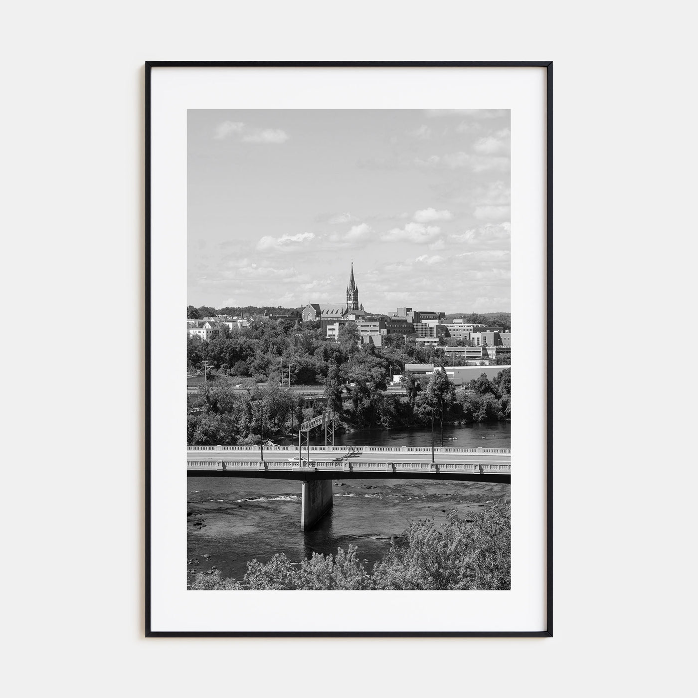 Manchester, New Hampshire Photo B&W Poster