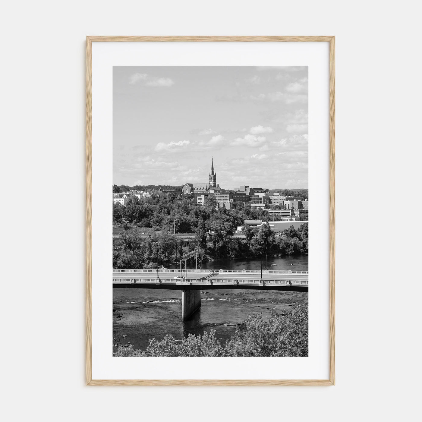 Manchester, New Hampshire Photo B&W Poster
