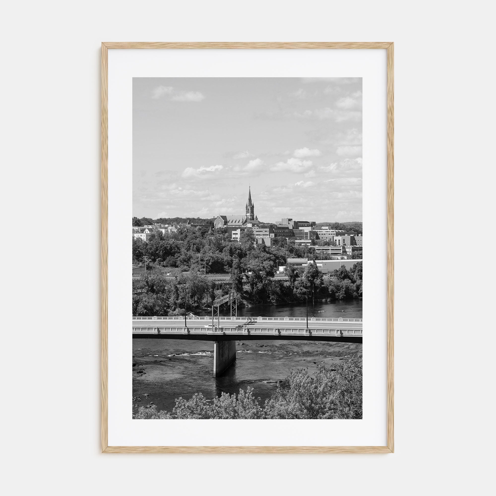 Manchester, New Hampshire Photo B&W Poster