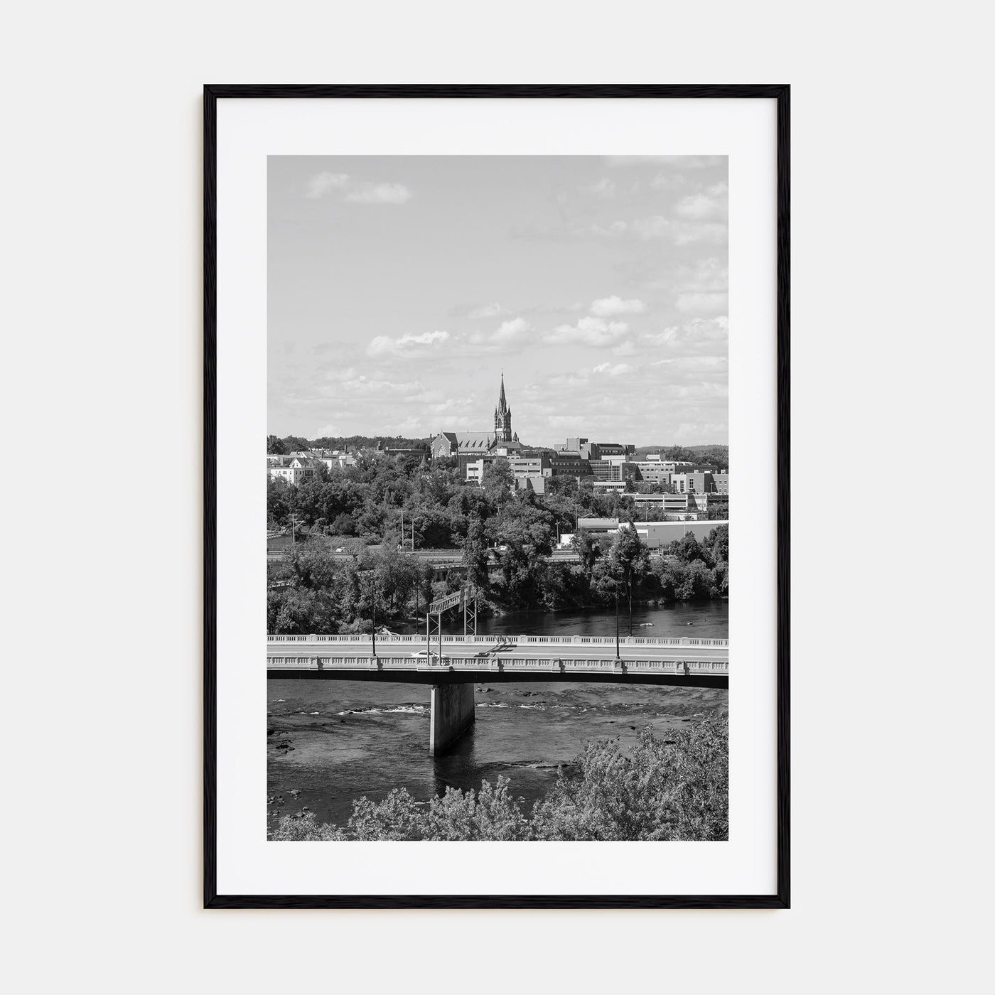 Manchester, New Hampshire Photo B&W Poster