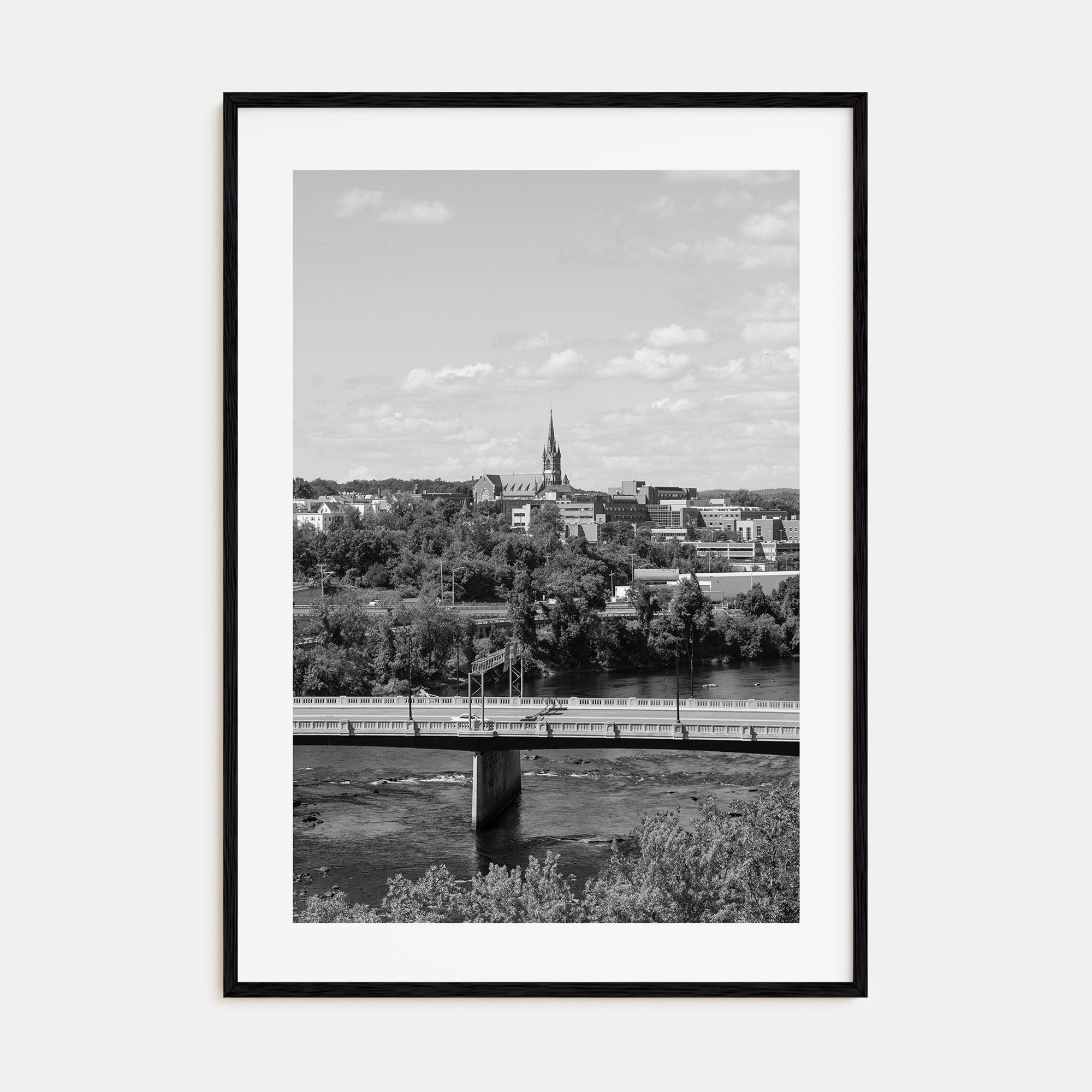 Manchester, New Hampshire Photo B&W Poster