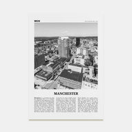 Manchester, New Hampshire Travel B&W Poster