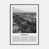 Mandalay Travel B&W Poster