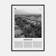 Mandalay Travel B&W Poster