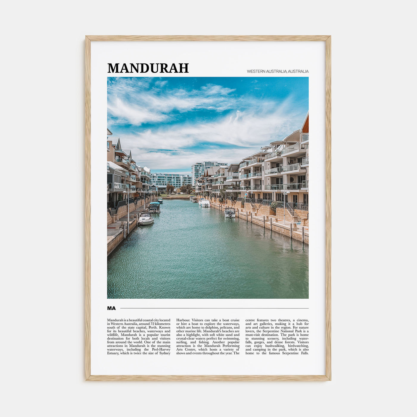 Mandurah Travel Color Poster