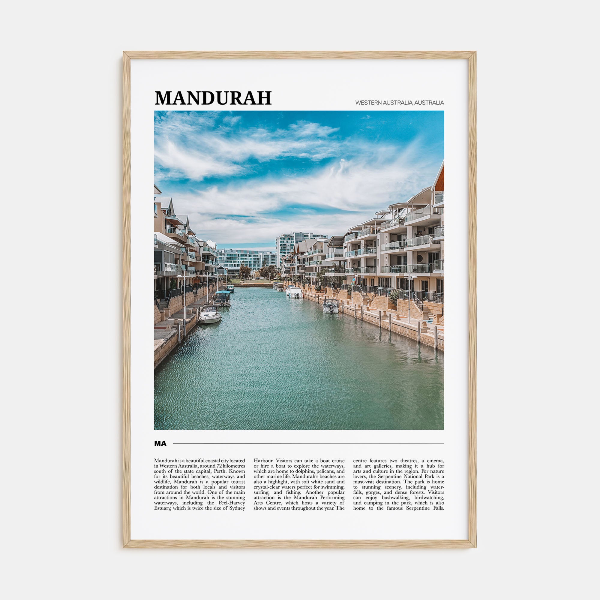 Mandurah Travel Color Poster