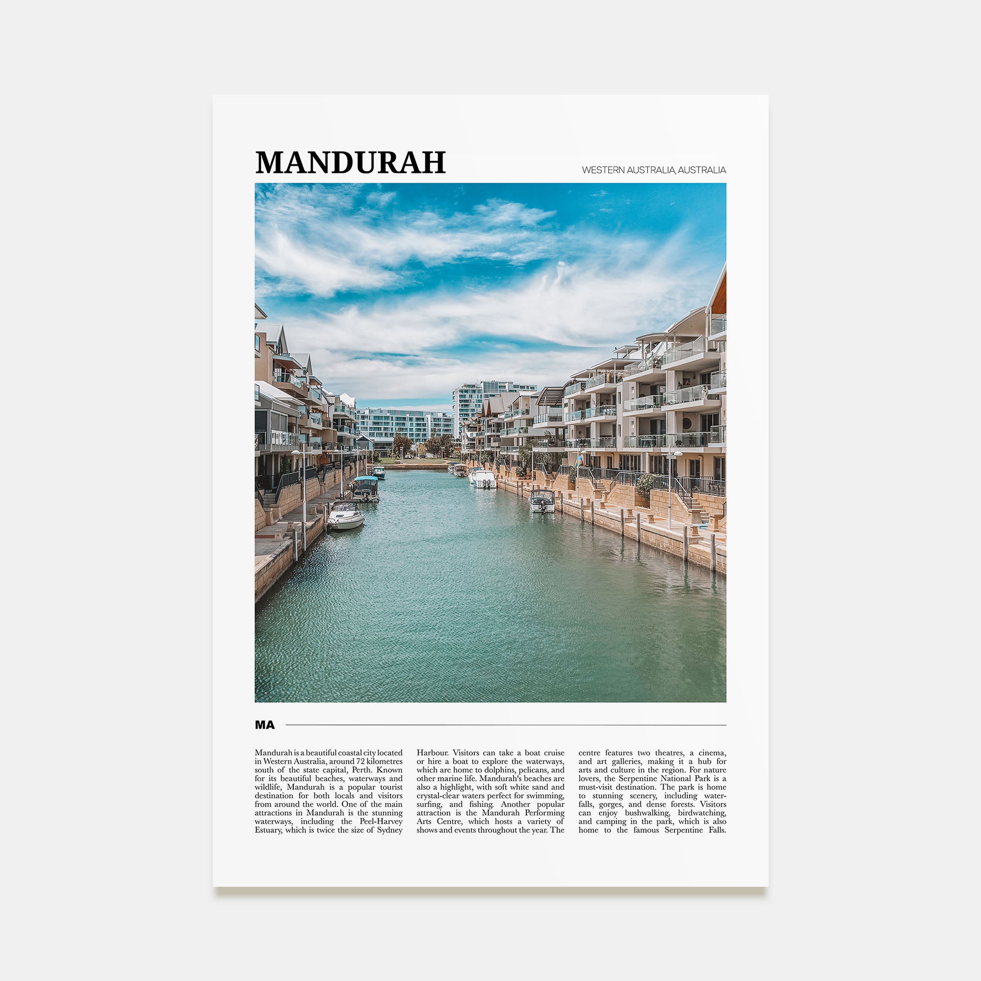 Mandurah Travel Color Poster