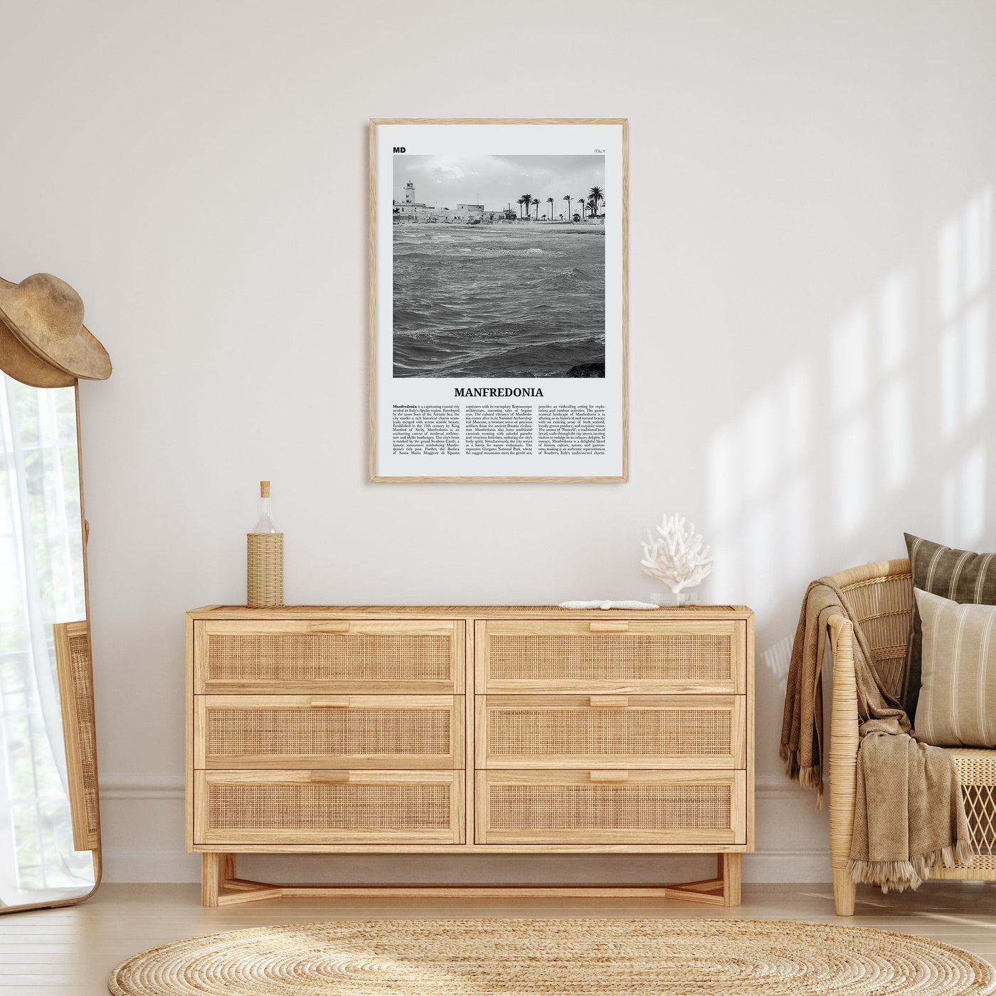 Manfredonia Travel B&W Poster