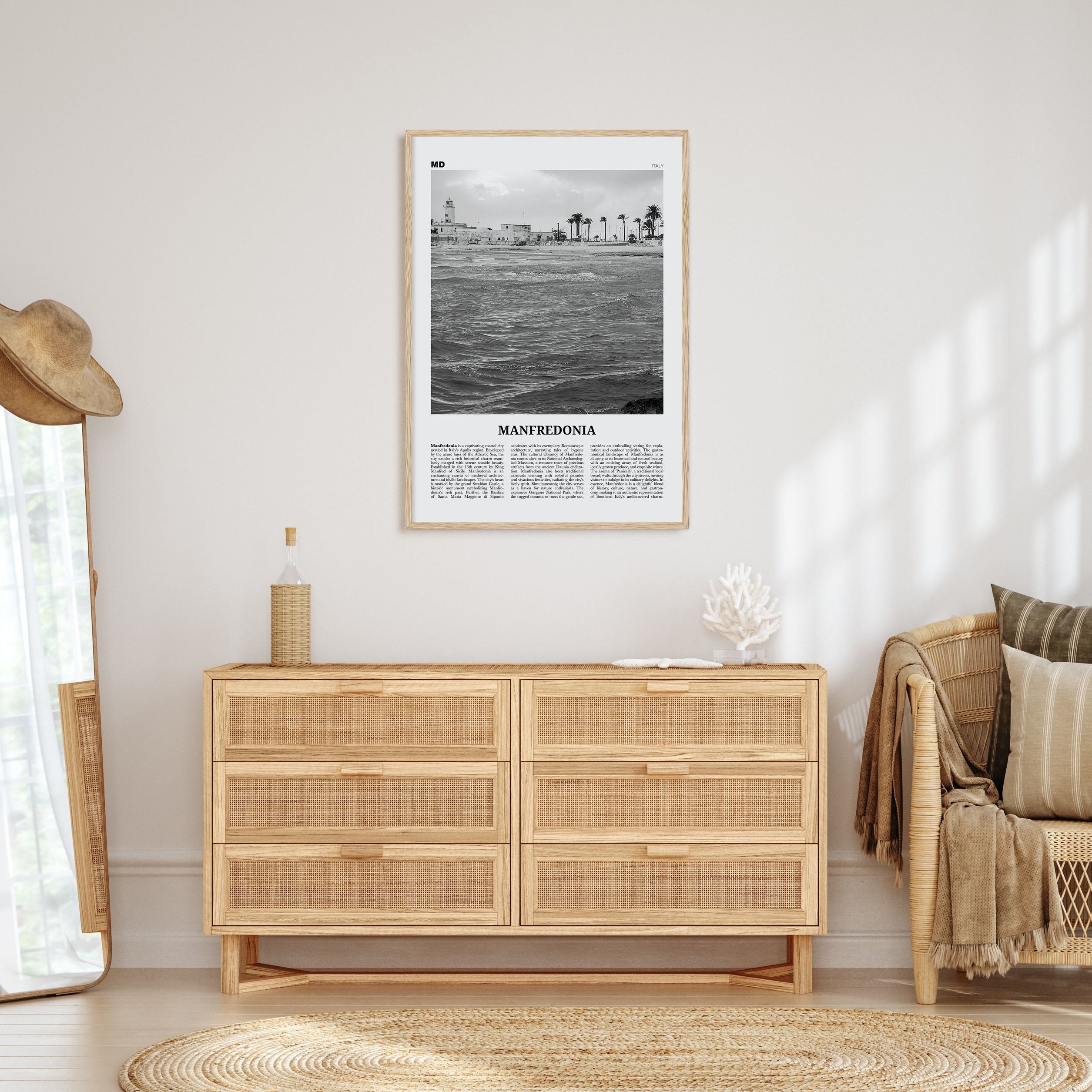 Manfredonia Travel B&W Poster