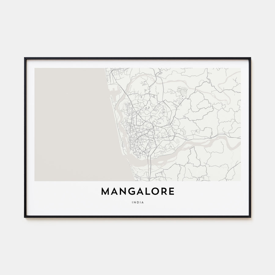 Mangalore Map Landscape Poster