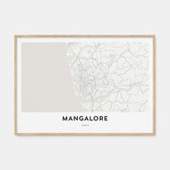 Mangalore Map Landscape Poster