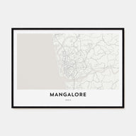 Mangalore Map Landscape Poster