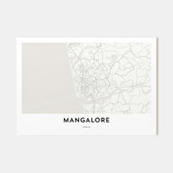 Mangalore Map Landscape Poster