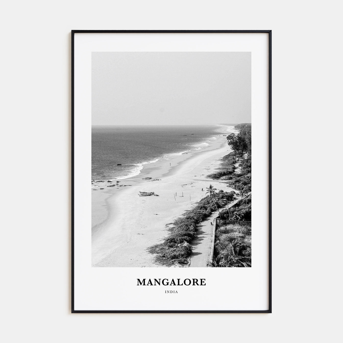 Mangalore Portrait B&W Poster