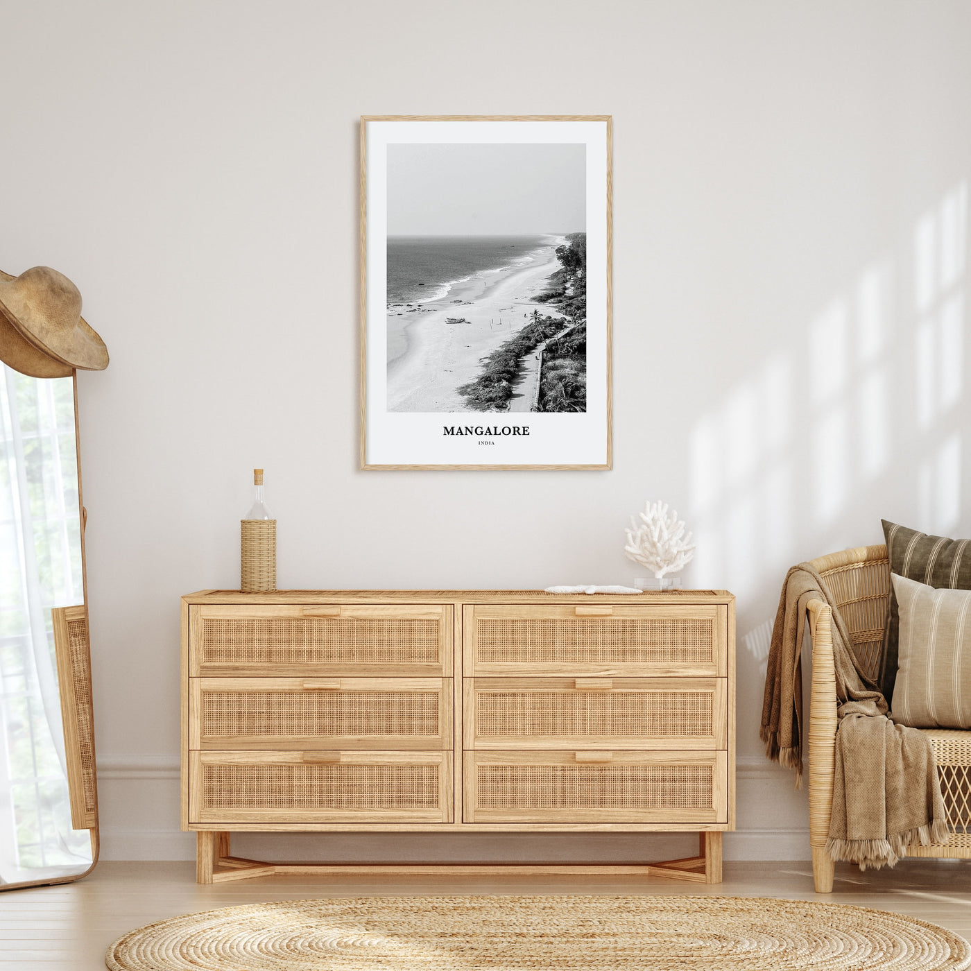 Mangalore Portrait B&W Poster