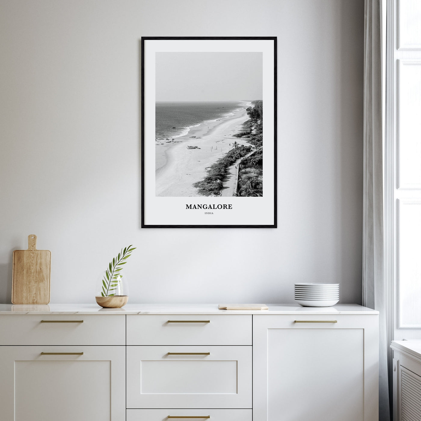 Mangalore Portrait B&W Poster